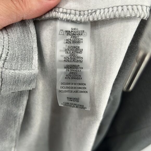 Calvin Klein Velour Partial Zip Hooded Sportswear Dress- Gray- Size Med- NWT - Picture 6 of 7